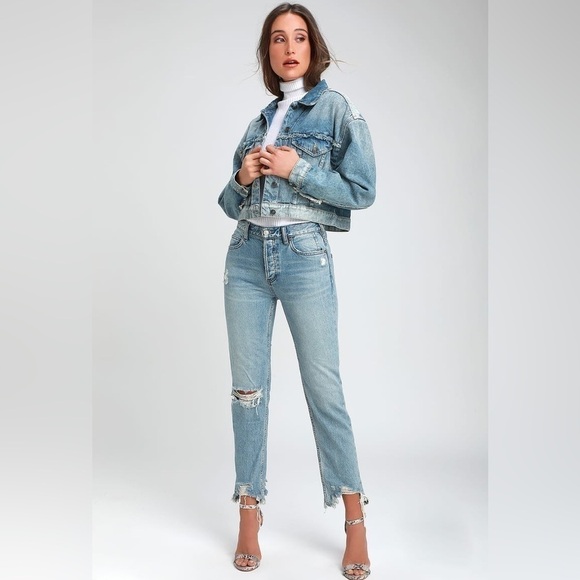 Free People Bedford Cropped Jean Jacket - Picture 5 of 10
